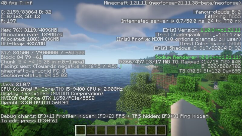 【GTX1650】BSL（影MOD） ON / 描画距離32