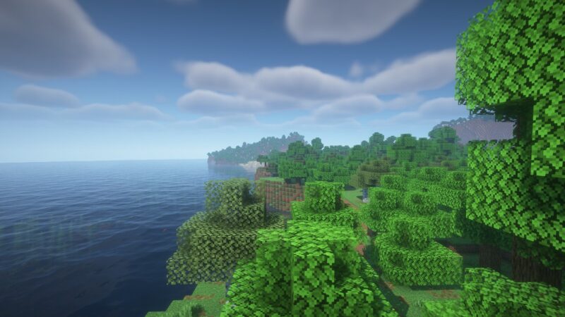 描画距離32チャンクでBSL Shaderを使用