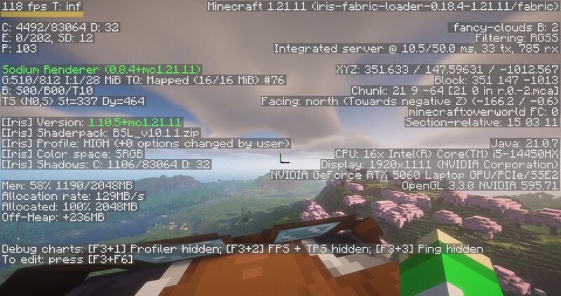 【RTX5060搭載ノートPC】BSL（影MOD） ON / 描画距離32