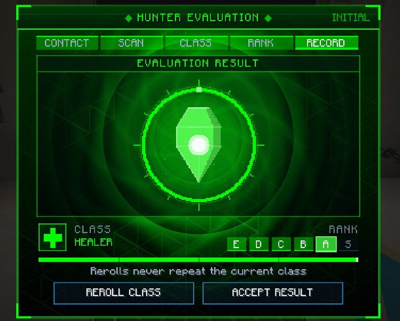 Solo Leveling ReawakeningのMinecraft 1.21.1版でHunter Evaluationを進めている画面