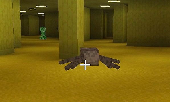 マイクラ統合版BACKROOMS Add-Onに登場する、クモのような姿をした敵「顔なし」