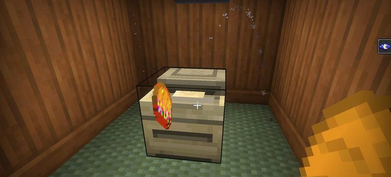 マイクラ統合版BACKROOMS Add-Onのアイテムプリンターにパンを使用して位相パンを入手した検証画面